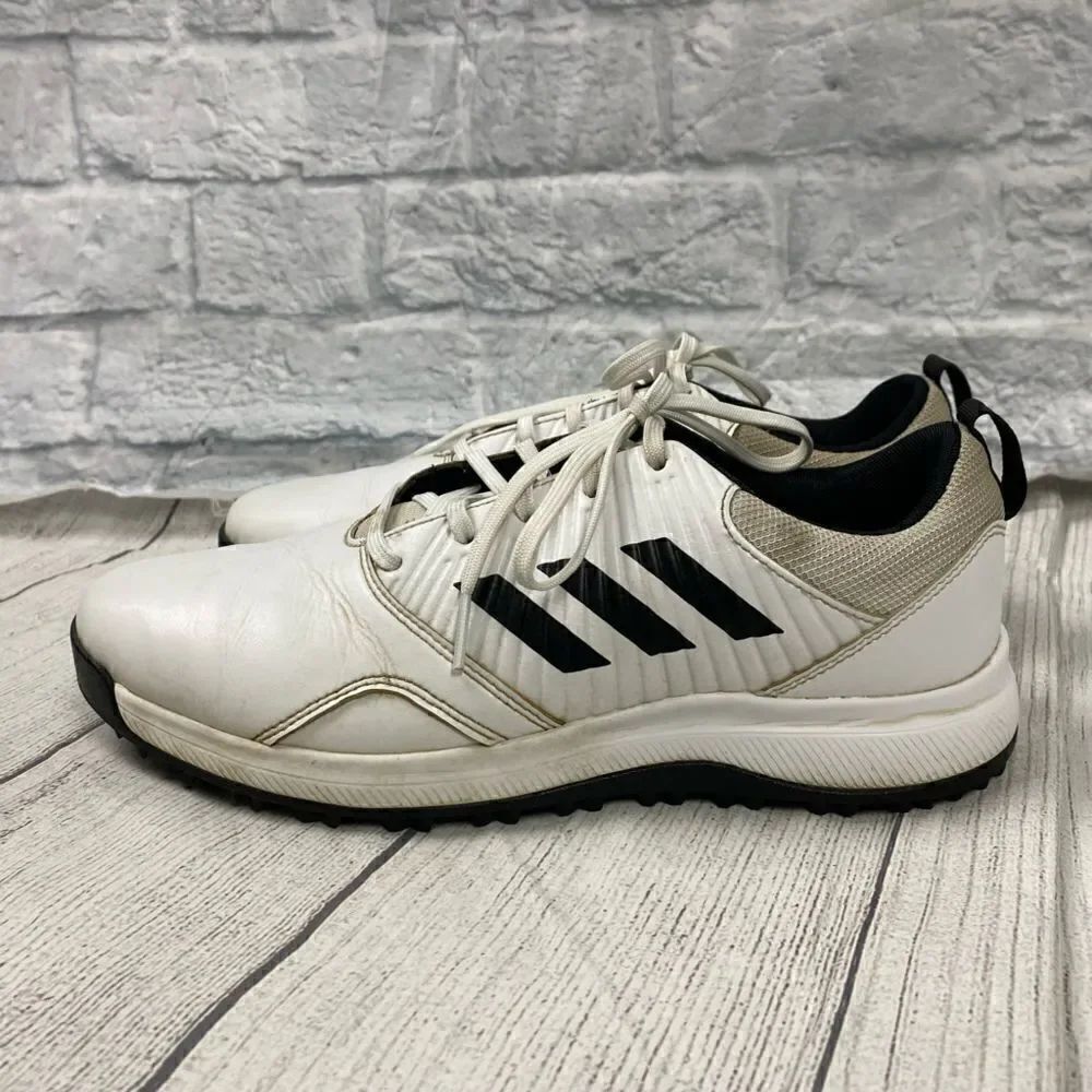 Adidas leather golf shoes w/tie laces mens size 7.5
